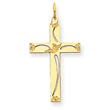 14K Gold Laser Designed Cross Charm