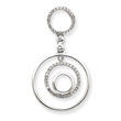 14K White Gold Diamond Circles Pendant