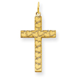 14K Gold Laser Designed Cross Pendant