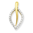 14K Two-Tone Gold Fancy Diamond Pendant