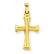 14K Gold Hollow Cross Pendant