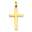 14K Gold Hollow Cross Pendant