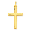 14K Gold Hollow Cross Pendant