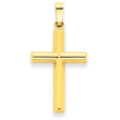 14K Gold Hollow Cross Pendant