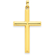 14K Gold Hollow Cross Pendant