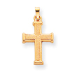 14K Gold Hollow Latin Cross Pendant