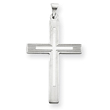 14K White Gold Cross Charm