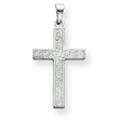 14K White Gold Cross Pendant