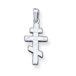 14K White Gold Eastern Orthodox Cross Charm