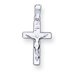 14K White Gold INRI Crucifix Charm