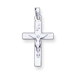14K White Gold INRI Crucifix Charm