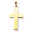 14K Gold Cross Charm