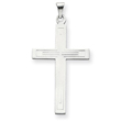 14K White Gold Cross Pendant