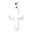 14K White Gold Cross Pendant
