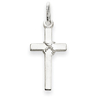 14K White Gold Cross Charm