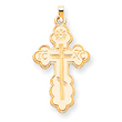 14K Gold Eastern Orthodox Cross Pendant