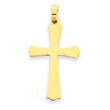 14K Gold Polished Cross Charm