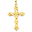 14K Gold Polished Cross Pendant