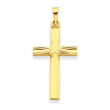 14K Gold Polished Latin Cross Pendant