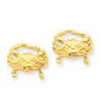 14K Gold Crab Earrings