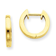 14K Gold 2mm Polished Hinged Hoop Earrings