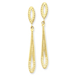14K Gold Diamond-Cut Dangle Post Earrings