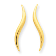 14K Gold Polished Wave Post Ear