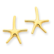 14K Gold Starfish Post Earrings