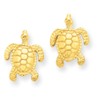14K Gold Sea Turtle Post Earrings