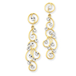 14K Gold And Rhodium Earrings