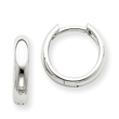 14K White Gold Hinged Hoop Earrings