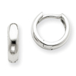 14K White Gold Hinged Hoop Earrings