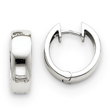 14K White Gold Hinged Hoop Earrings