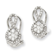 14K White Gold 1/2Ctw Diamond Earrings