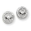 14K White Gold Vintage Diamond Earrings