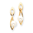 14K Gold Pearl Earring