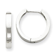 14K White Gold Hinged Hoop Earrings