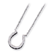Sterling Silver CZ Horse Shoe Necklace
