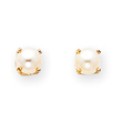14K Gold June Cultured Pearl Post Earrings