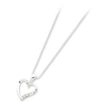 Sterling Silver CZ Heart Necklace