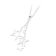 Sterling Silver Dangling Stars Necklace