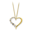 Sterling Silver Vermeil CZ Heart Journey Necklace