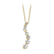 Sterling Silver Vermeil CZ Journey Necklace