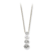 Sterling Silver CZ Journey Necklace