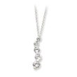 Sterling Silver CZ Journey Necklace