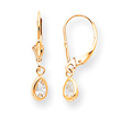 14K Gold Aquamarine Earrings - March