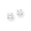 Sterling Silver Heart Shape CZ Earrings