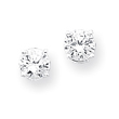 Sterling Silver Heart Shape CZ Earrings