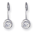 Sterling Silver Round CZ Earrings