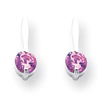 Sterling Silver Pink CZ Earrings